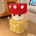 Mushroom Stool Dice Solid Wood Creative Cute Sitting Stool Bench Shoe Change Chair Living Room Furniture Home Decoration Oasis Select 1pc cube stool