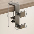New Aluminum Alloy Hanging Bag Hook Punch-free Removable Desk Side Holder Multi-functional Portable Handbag Rack Table Oasis Select Grey Style 1
