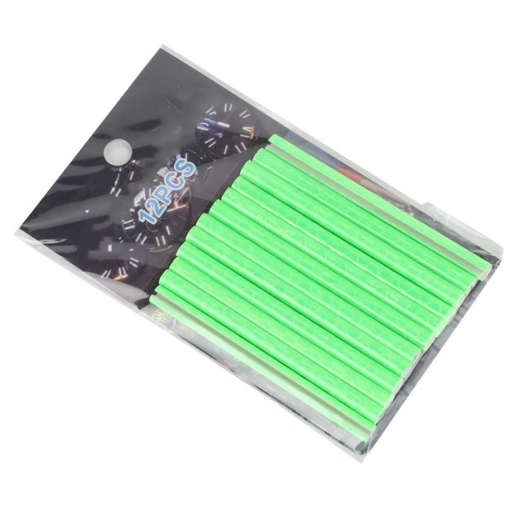 Bike Reflective Stickers Cycling ABS Material Bicycle Colorful DIY Easy To Install Retroreflective Optical Effect Oasis Select Green