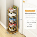 Wrought iron shoe rack, simple multi-layer dust-proof shoe cabinet, narrow and mical corner shoe rack in dormitory Oasis Select 5-Champagne gold
