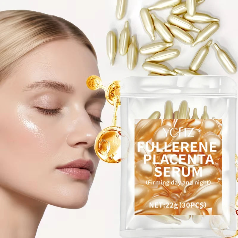YCHZ Collagen & Hyaluronic Acid Face Serum Capsules 30ct