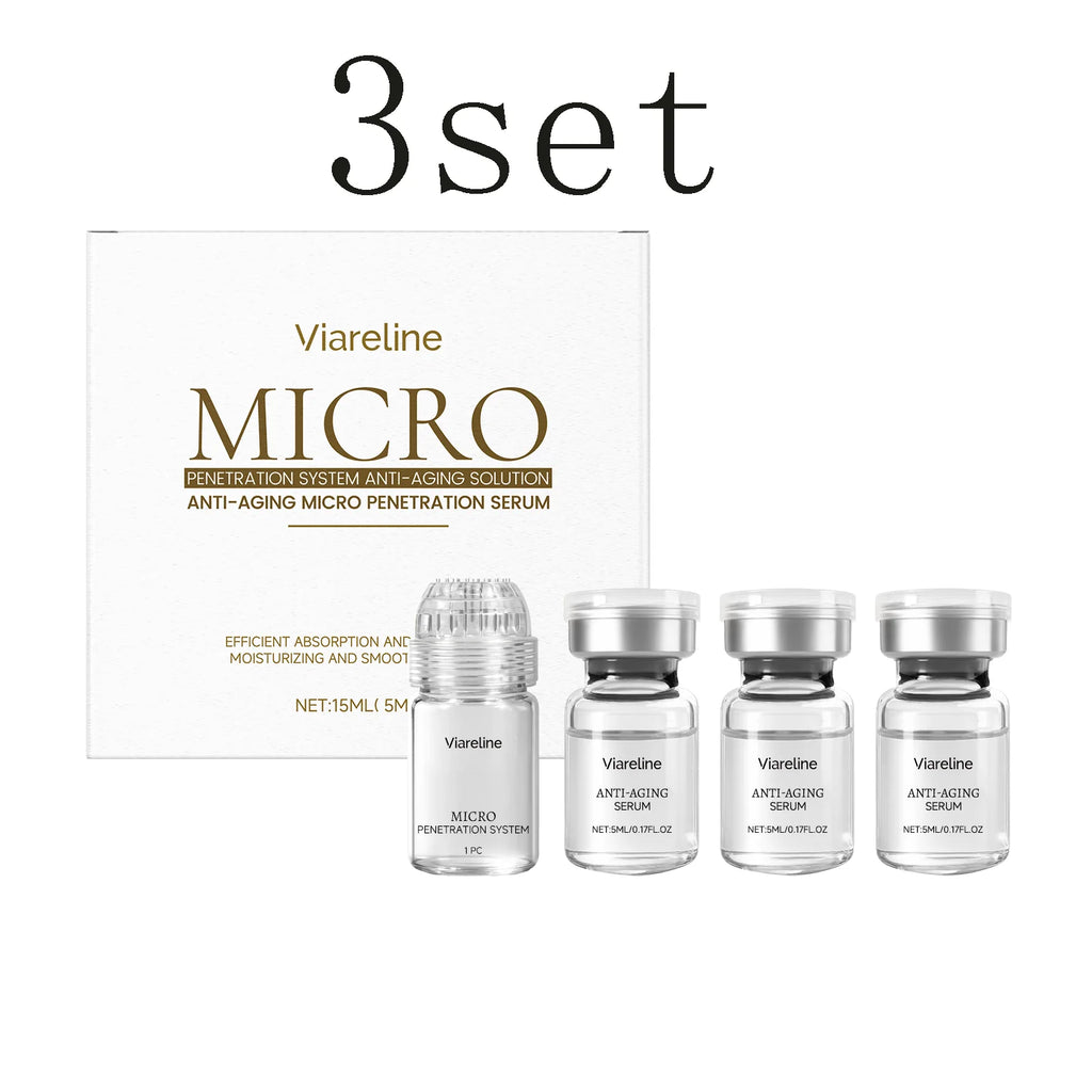 VIARELINE Facial Roller Kit – Hydrating Serum Set All Skin Face Serum Roller Set Oasis Select 3set