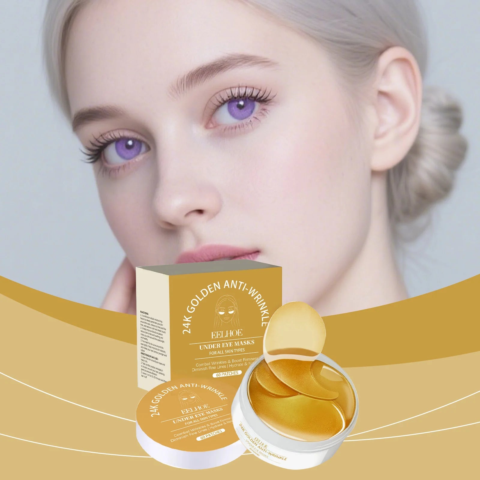 Eelhoe Golden Eye Mask – Dark Circles, Puffiness & Fine Lines