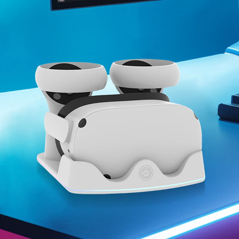 Meta Quest 3S Charging Dock with RGB Light & Controller Mount VR Charging Dock Oasis Select