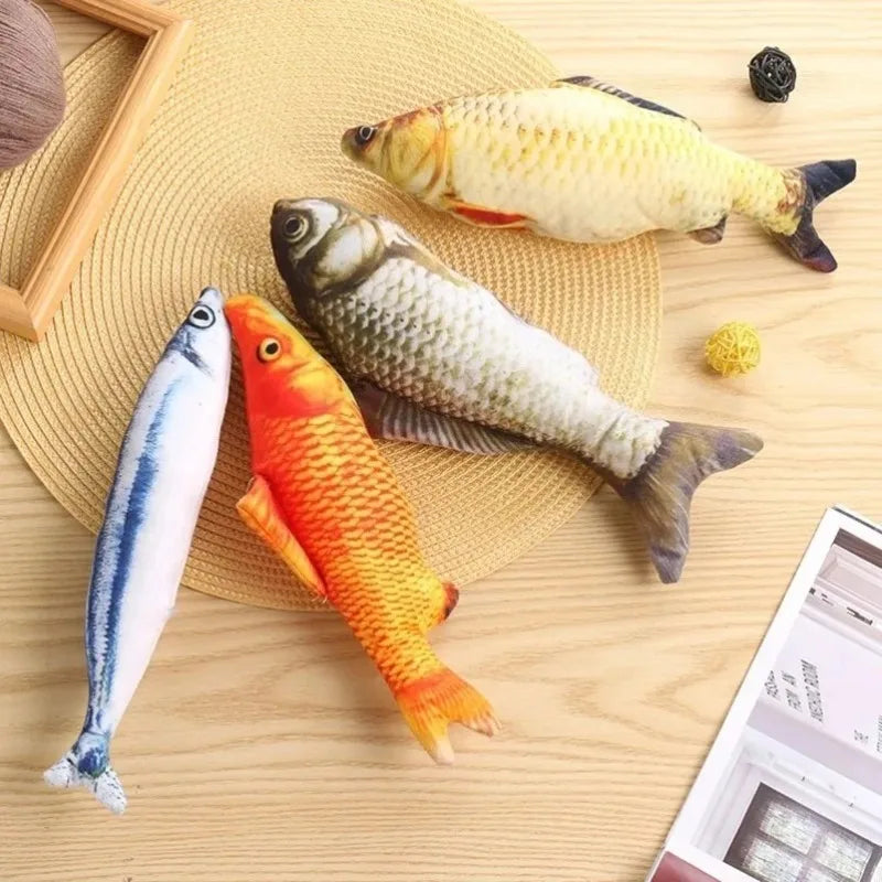 Realistic Fish Cat Toy Bite Resistant Interactive Playmate For Kitten Indoor Teasing Entertainment Pet Relaxing Accessory Gift Oasis Select