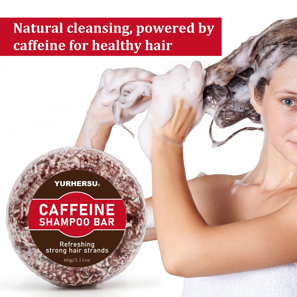 YURHERSU Caffeine Shampoo Bar – SLS-Free, Moisturizing, Tropical Solid Shampoo Bar Oasis Select