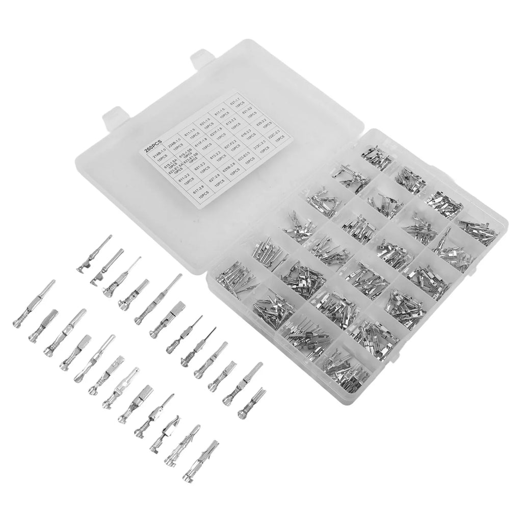 Automotive Wire Pins Kit 260Pcs Male and Female Crimp Terminals for Electrical Connectivity Suitable for 12V Applications Oasis Select