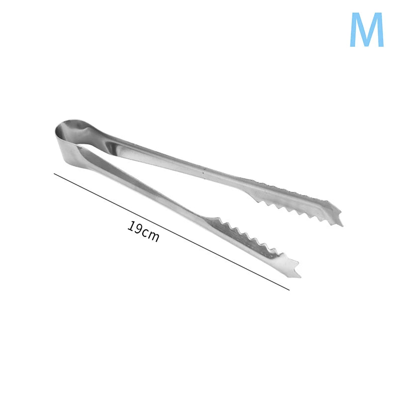 Stainless Steel BBQ Tongs | Non-Slip Toothed Grilling Clamp