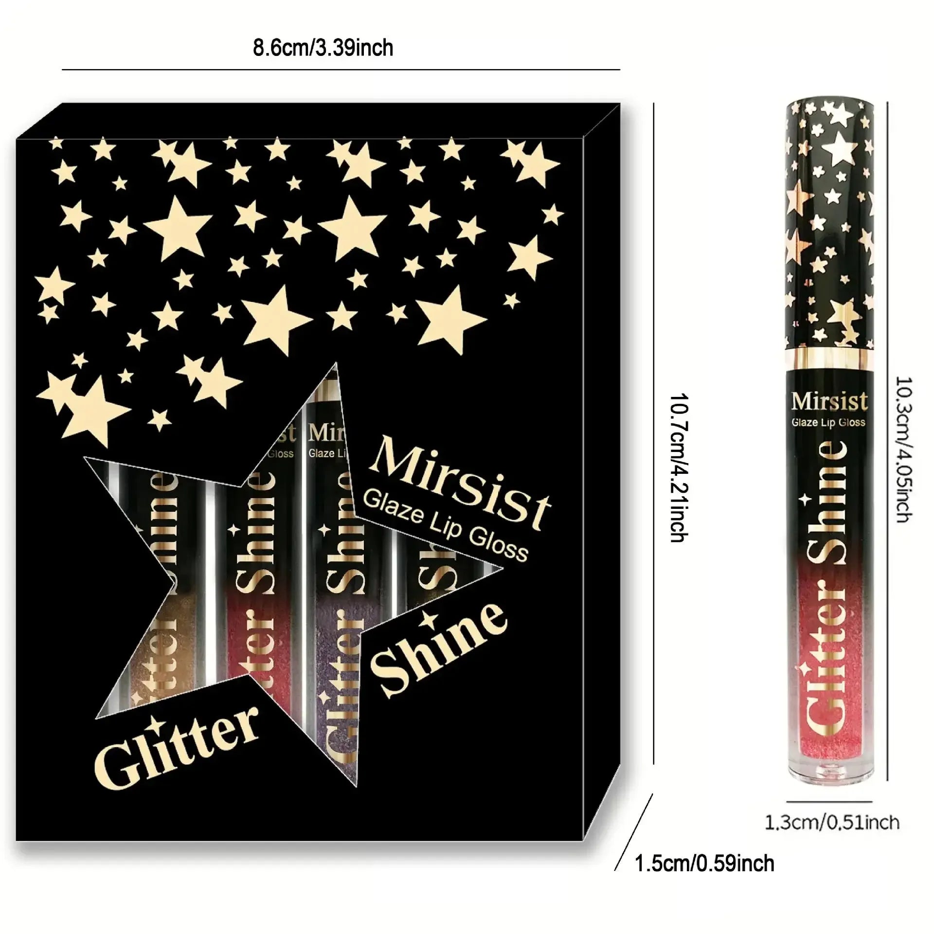 6-Piece Pearl Lip Glaze Set – Hydrating Liquid Lipstick Gloss