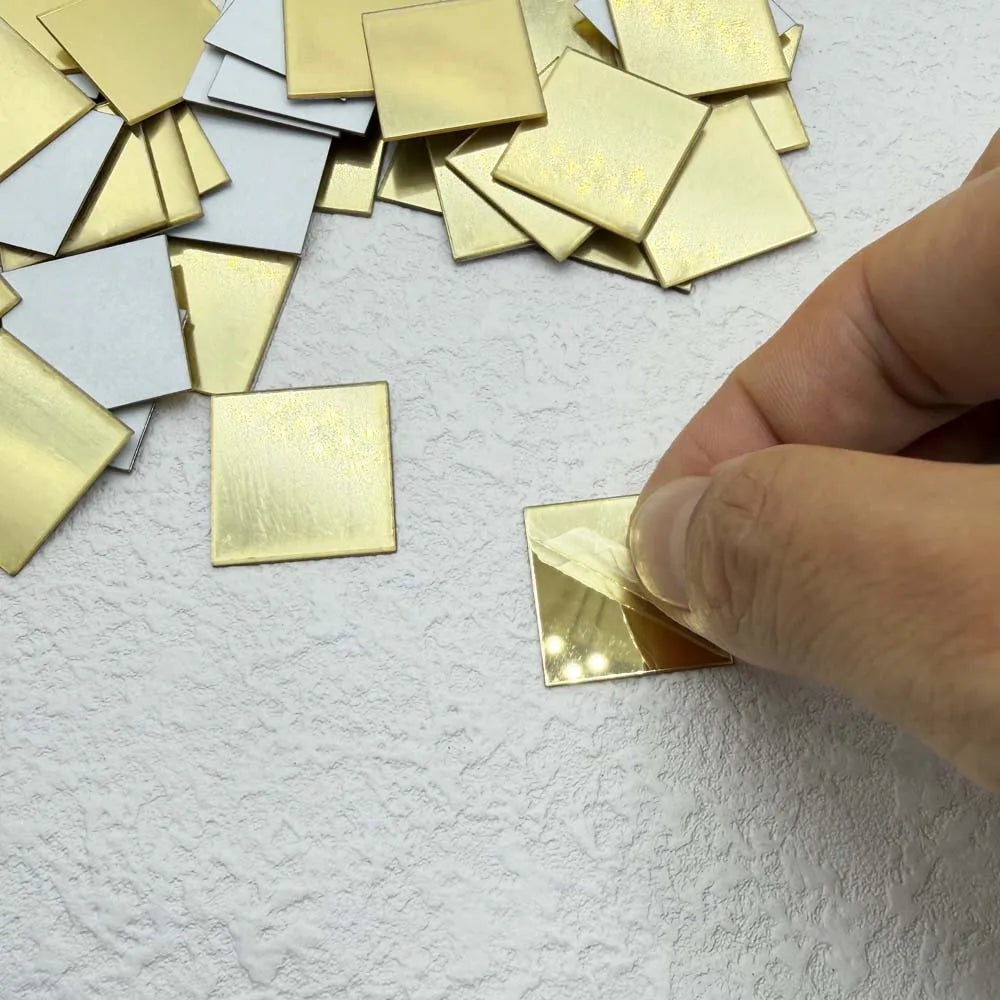 100pcs Square Mirror Mosaic Tiles 10mm, Mini Mirrors for DIY Disco Balls, Crafts,Home Decor & Art Projects Oasis Select