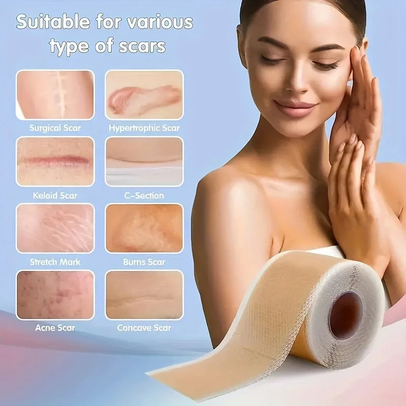 Silicone Scar Tape Roll ， Silicone Gel Tape And Concealing Scars, Scar Cover Up Adhesive Tape for Surgical Oasis Select