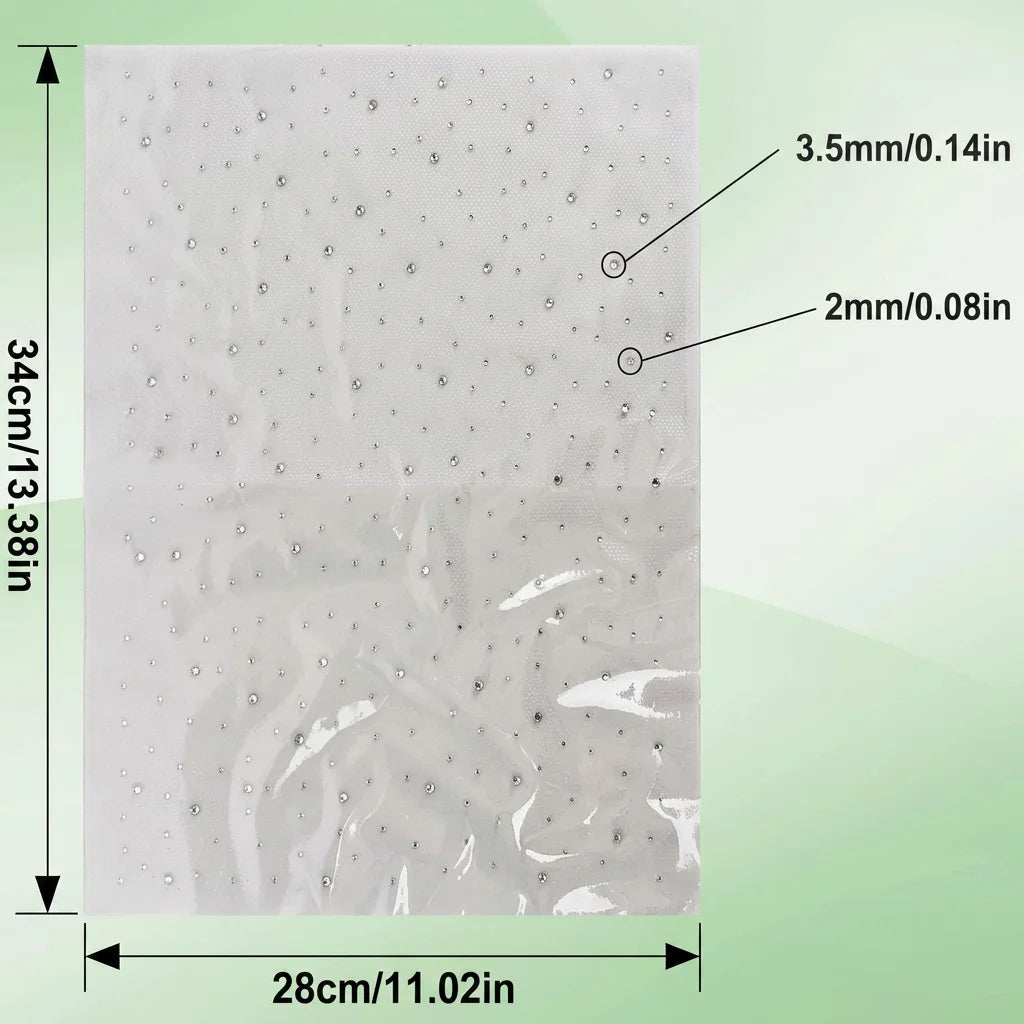 Iron-On Rhinestone Transfer Sheet | DIY Bling Fabric Decoration