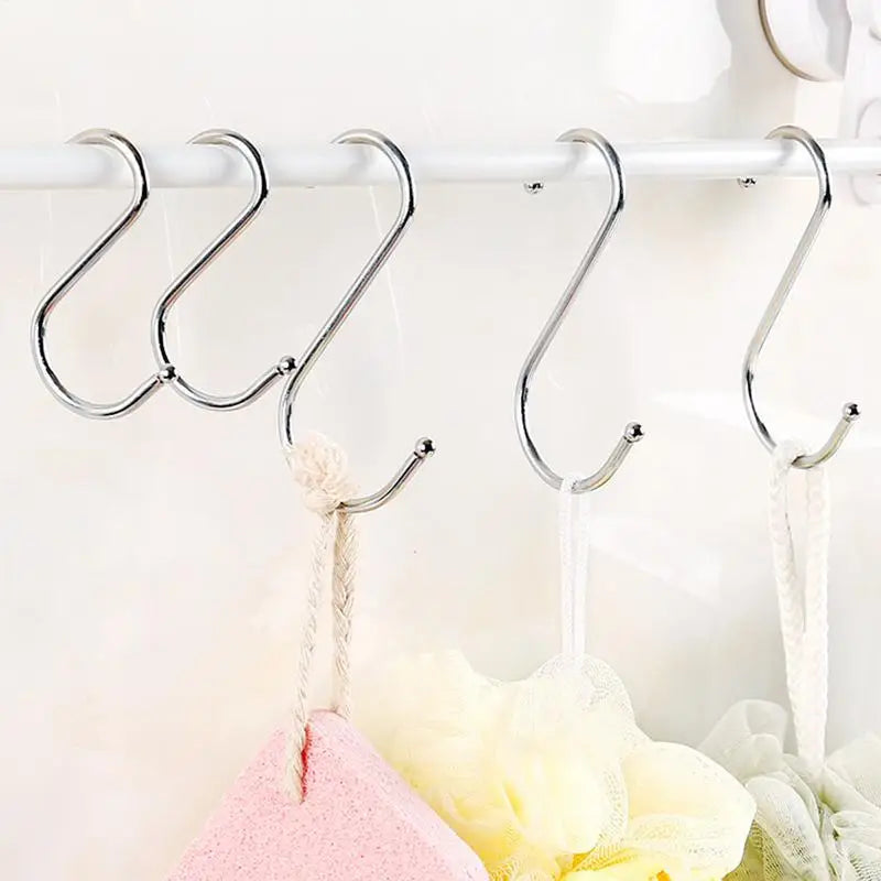 Stainless Steel S Hooks Multipurpose Stainless Steel Hooks Rust-Proof Hooks with Large Bearing Load Hangable Hooks for Bedroom Oasis Select