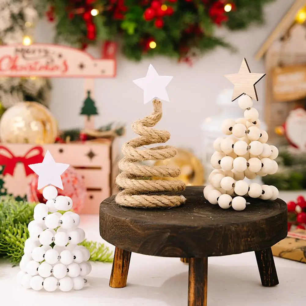 New Nordic Wooden Christmas Tree Ornament 1Pcs Creative Desktop Decoration Christmas Decor Oasis Select