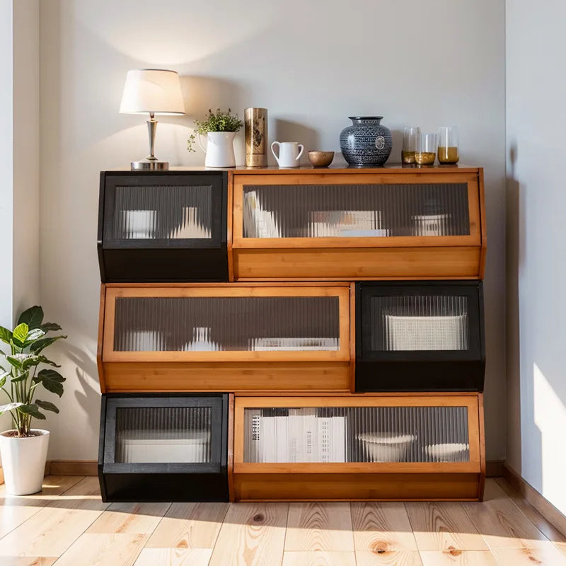 Bookshelf Shelf Floor-to-ceiling toy storage Book cabinet Locker Living room can be stacked Modular combination lattice cabinet Oasis Select