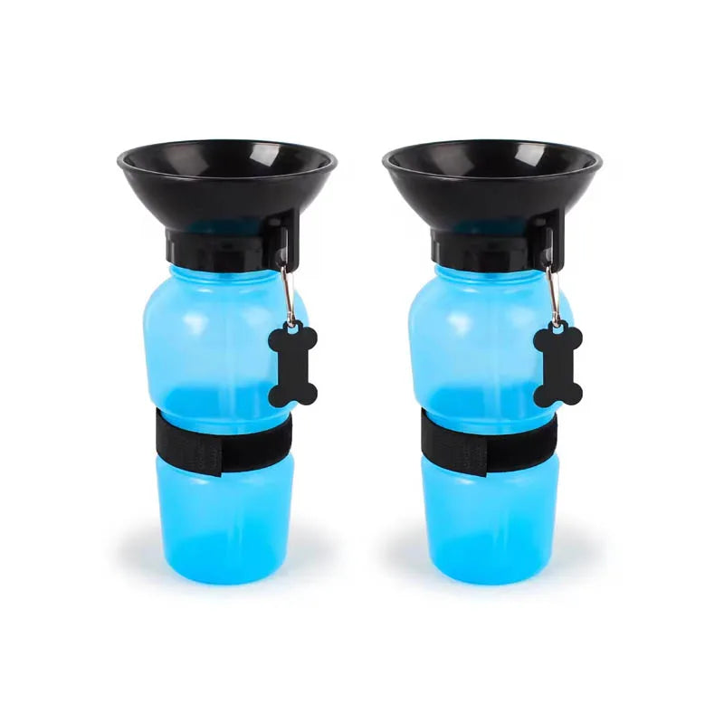 500ml Outdoor Squeeze Portable Pet Dog Water Bottle Large and Small Dog Travel Drinking Cup Supplies Suitable for Dogs and Cats Oasis Select blue-2pcs 500ml