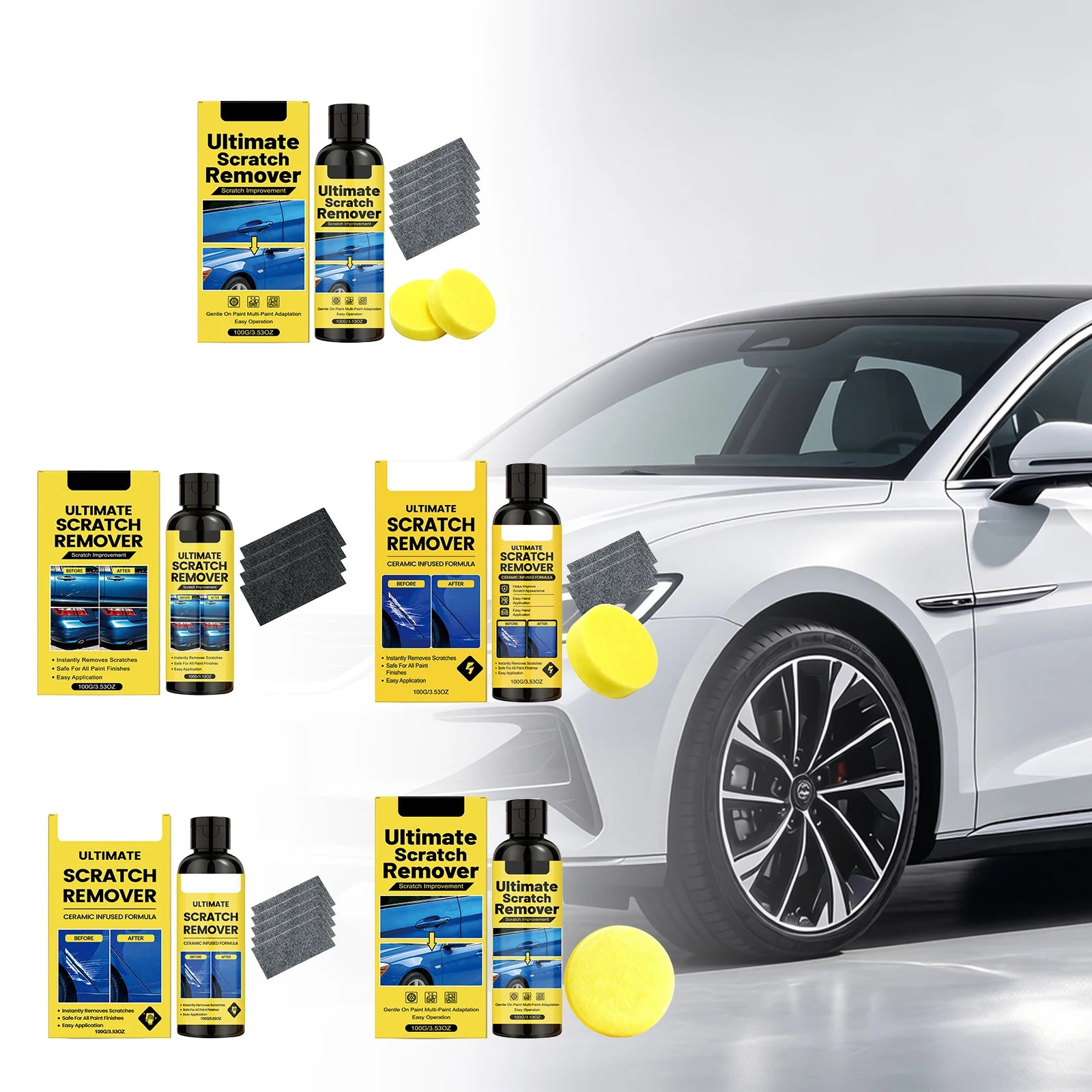 Car Scratch Remover Polish Kit – Swirl & Scuff Restorer Car Polish Kit Oasis Select