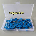 100pcs/box Bright Colors Colored Push Pins Reliable Material Stable Fixing Map Pins Easy Insert 100 Pieces Box Art Supplies Oasis Select Blue