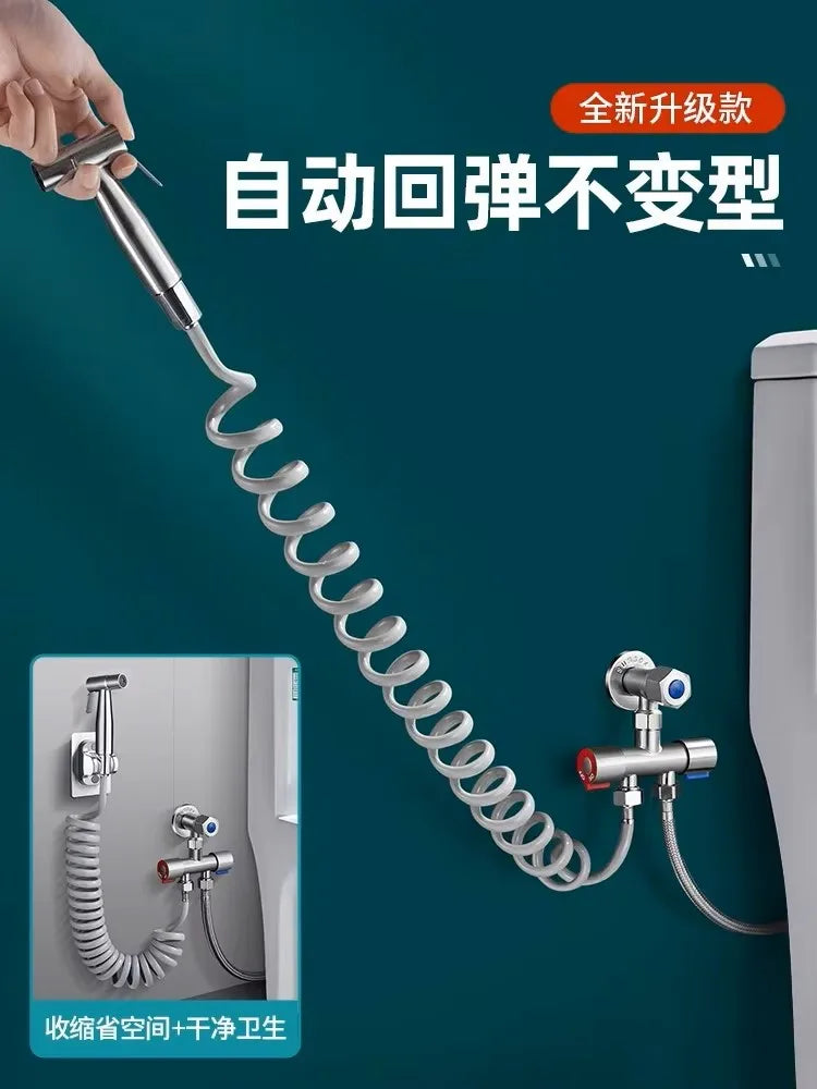 1Pcs Telephone Line Spring Shower Hose Toilet Bidet Bathroom Accessories Sprayer Connect Pipe Flexible 1.5M/2M /3M/5M Oasis Select