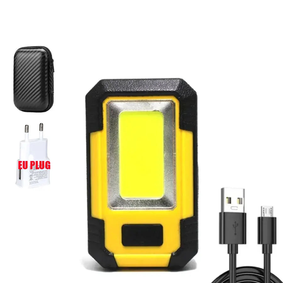4000MaH Rechargeable Work Light Super Bright COB Flashlight With Magnetic/Hook Portable Camping Lantern For Outdoor Emergency Oasis Select set A