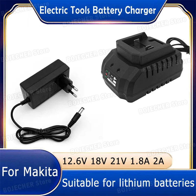 DC 18V 21V 1.8A 2A Power Supply Adapters For 18V Electric Drill Power Tools 12.6V 2A Lithium Battery Charger For Makita Battery Oasis Select
