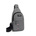 Men's Waterproof Chest Bag, Adjustable Shoulder Strap, Large Capacity, Outdoor Sports, Casual Fashion，water-resistant Fabric Oasis Select Gray