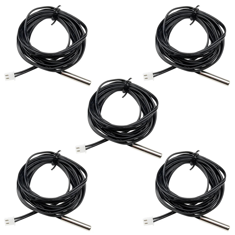 1PC/5PCS/10PCS Ntc 10K 1% 3950 Thermistor Temperature Sensor Waterproof Probe Cable For Arduino W1209 W1401 2M Oasis Select 5pcs