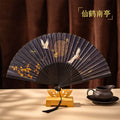 Ancient Style Folding Fan Embroidery Fringe Hanfu Holding Dance Props Fan Hand Held Fan Oasis Select A