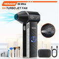 Updated X3Ultra Turbo Fan Jet,Mini Handheld 180000RPM Powerful Compressed air Duster for Car Dryer/PC/Home Cleaning Oasis Select X3 Ultra (Black) China Mainland