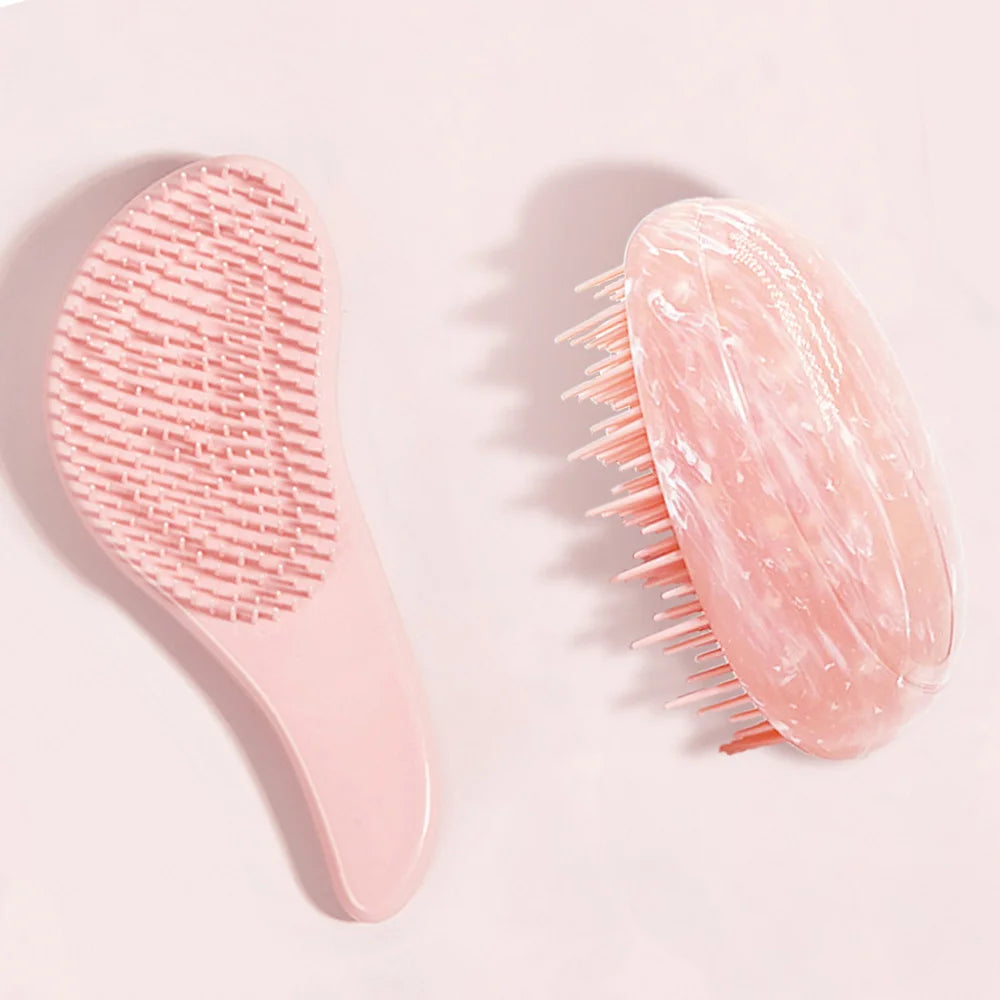 Marble Egg Comb & Air Cushion Brush Set | Detangling Hair Tools Hair Brush Comb Set Oasis Select