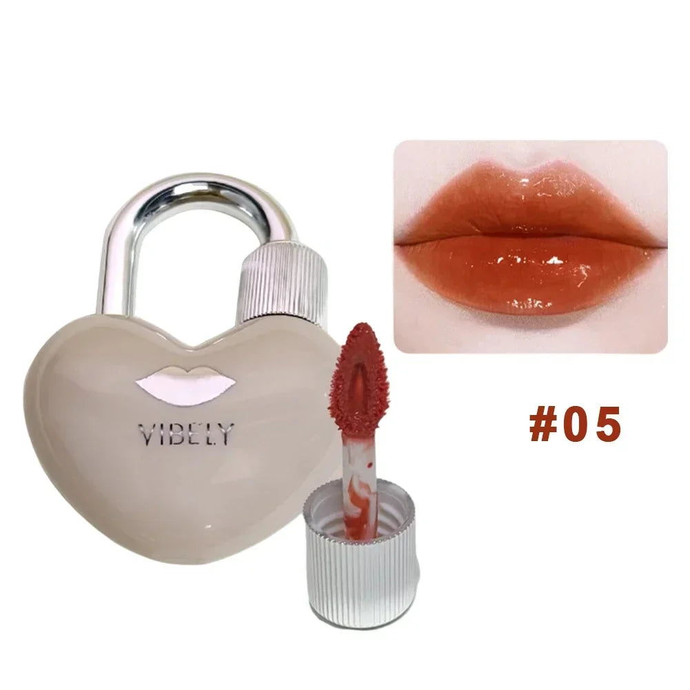 Vibrant Color Water Gloss Lip Gloss Lockheart Sweet Hydrating Mirror Pendant Lipstick Non Long Lasting Makeup Oasis Select 05 White Peach Ool