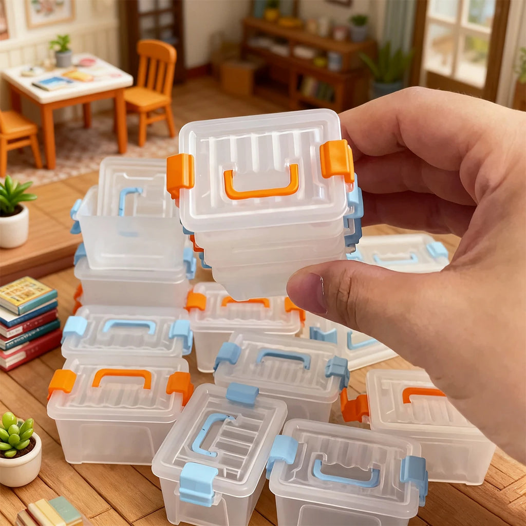 5/10pcs Mini Storage Boxes, Dollhouse Storage Box, Miniature Warehouse Scene DIY, Photography Props, Miniature Decoration Oasis Select