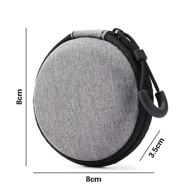 Portable Electronics Organizer Bag for Earphones Charger Cables Hard Drive EVA Hard Shell with Zipper Travel Case Carrying Pouch Oasis Select Round 1