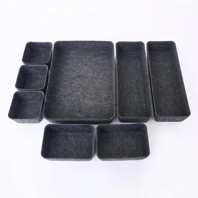 8-Piece Felt Drawer Organizer Set | Desktop & Home Storage