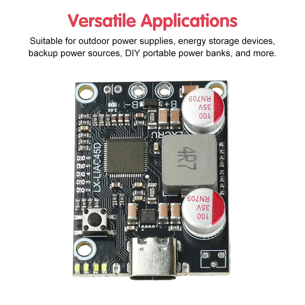 2-6S 45W Fast Charging Mobile Power Module Supports PD QC Fast Charging Protocols DIY Circuit Board Type-C USB Oasis Select