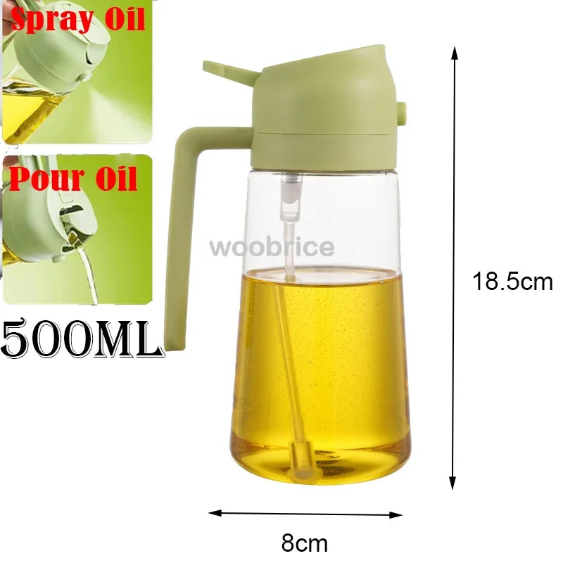 Plastic Kitchen Barbecue Cooking Spray Oil Pepper Spray Vinagrera Liquid Pimentee Oil Olive Oil Dispenser Soy Sauce Container Oasis Select 2use green 500ml