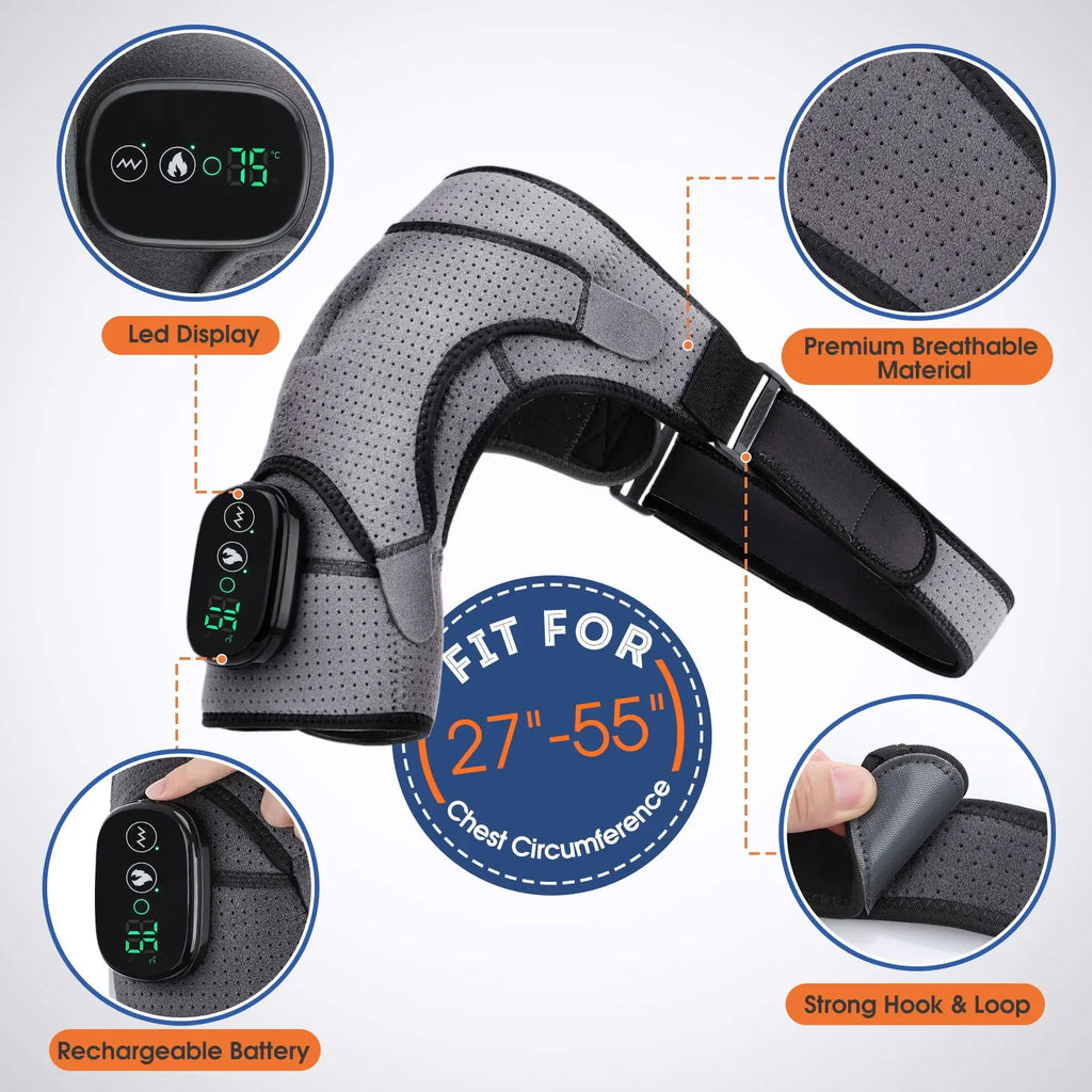 Electric Heated Shoulder Wrap – LED Warming Massage Shawl