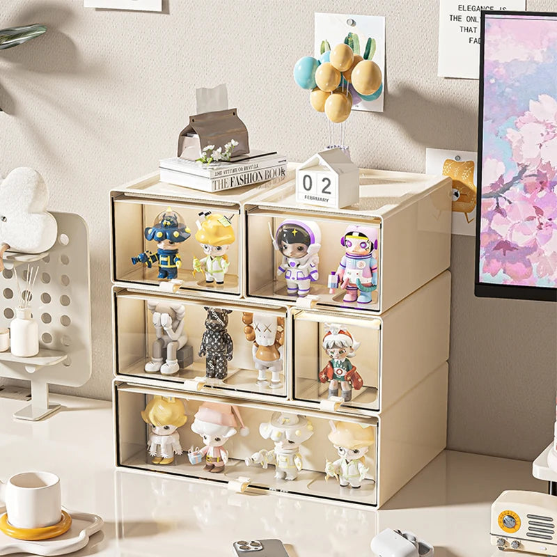 Storage Box with Drawers – Desktop Organizer, Display Case for Collectibles, Office Storage ContainerCustomizable Combination Oasis Select
