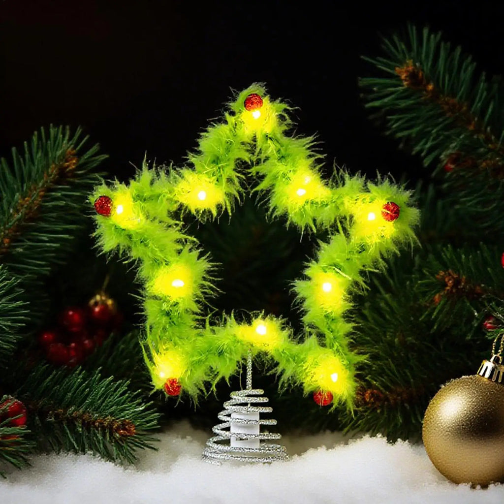 Wire Wreath Frames 5-pieces Star-Shaped Metal Frame 20cm Christmas Wreath Forms for Home Office Living Room Bedroom Window Door Oasis Select