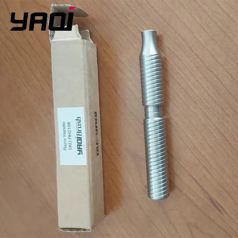 YAQI 88mm Solid Stainless Steel Material Safety Razor Handle Provide Comfortable Grip Ergonomic Design Oasis Select