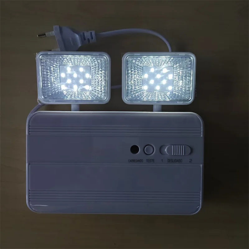 SHINEKNOT Dual-Head LED Emergency Light | Rechargeable