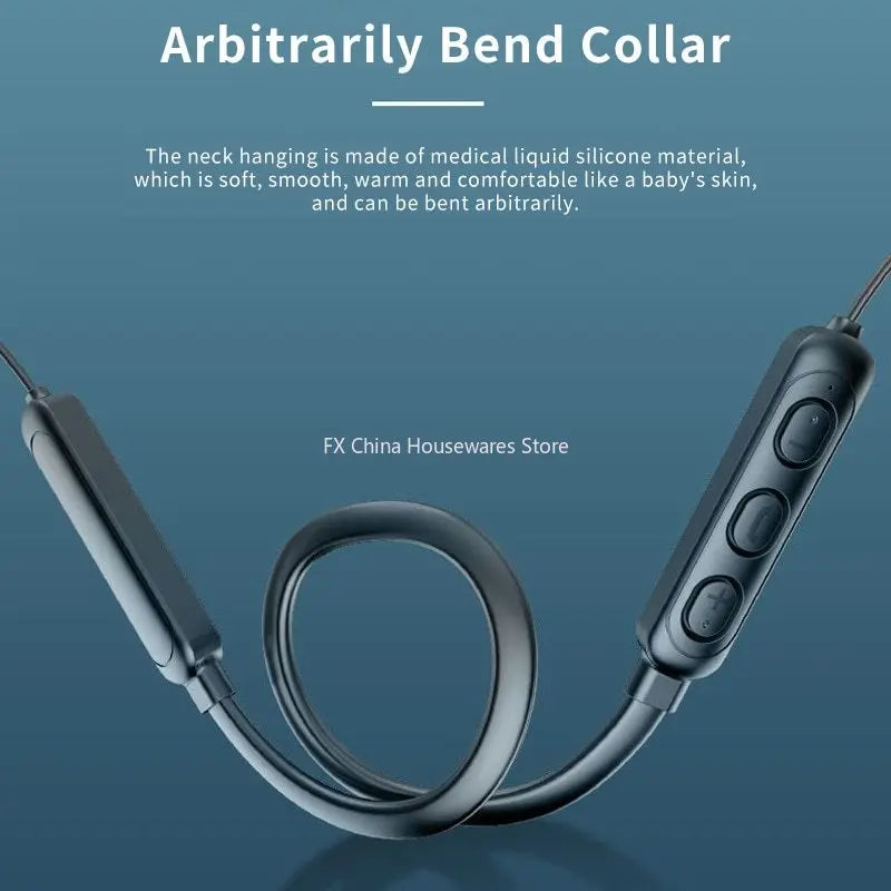 Wireless 9D Bluetooth Headset NeckHanging Stereo Noise Reduction Universal 5.0 Sports Headset Microphone Oasis Select