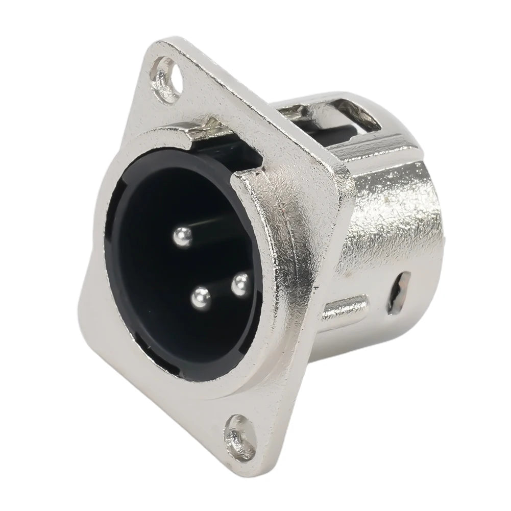 3Pin XLR Socket Male Female Panel Mount Chassis Socket Mic Jack Audio Connector With Solder Terminals For Patch Bay Snake Cabl Oasis Select Male