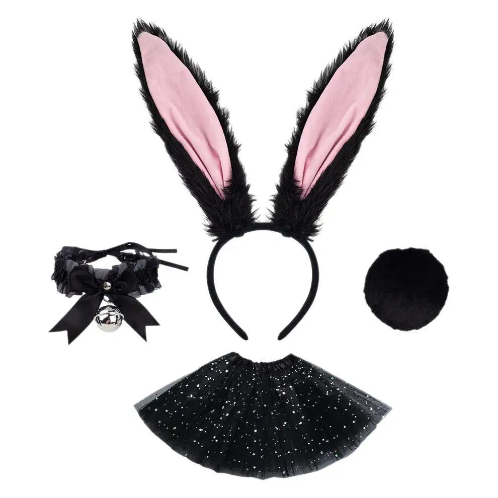 Easter Bunny Ear Headband Costume Halloween Headgear Judy Bunny Officer Dress Up Headband Hair Accessories Oasis Select