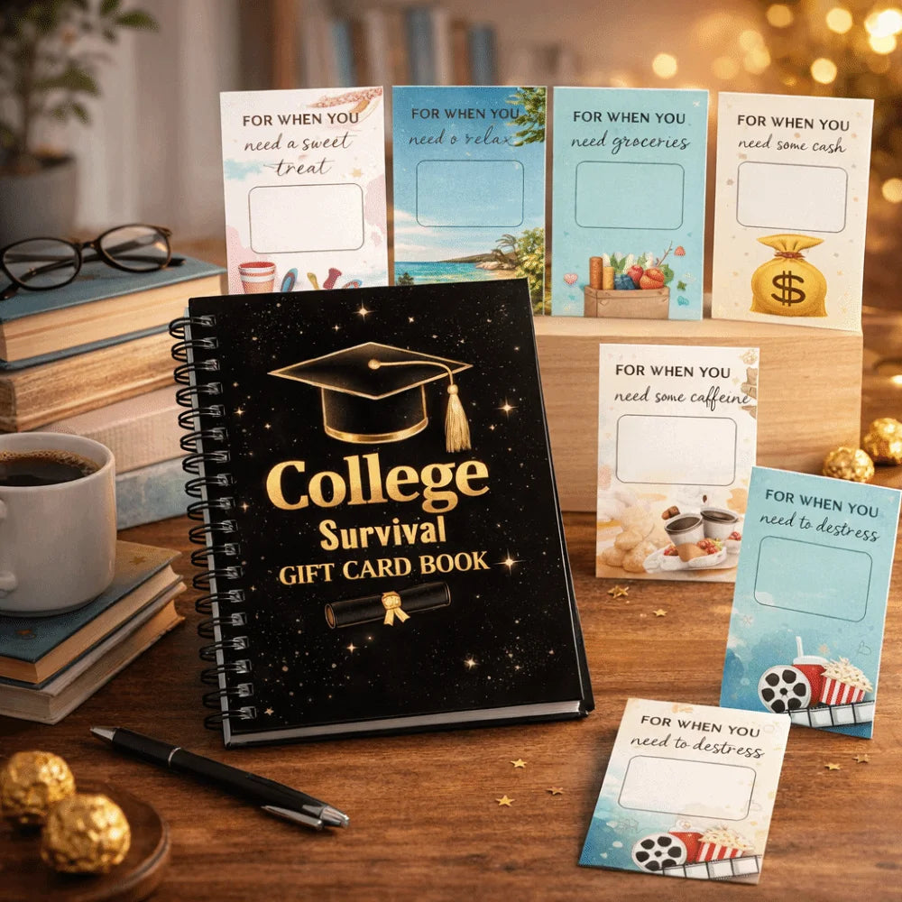 College Survival Gift Card Book Gift Keepsake Paper Souvenir Festive Card Organizer Graduation Party Note Book Oasis Select