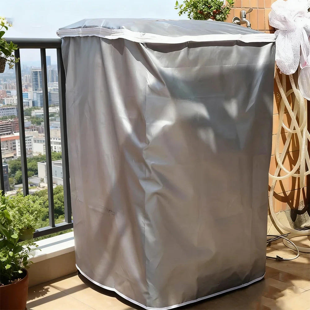 Waterproof Top Load Washing Machine Cover, Sunproof Dustproof Silver Coated Fabric, All-Weather Protection for Outdoor Balcony Oasis Select
