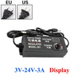 12V Adjustable Power Supply Adapter AC 220V TO DC 3V 9V 12V 24V Power Supply Adapter 1A 2A 3A 5A 10A AC 220 V TO DC 3 9 12 24 V Oasis Select 3V-24V 3A Display US Plug