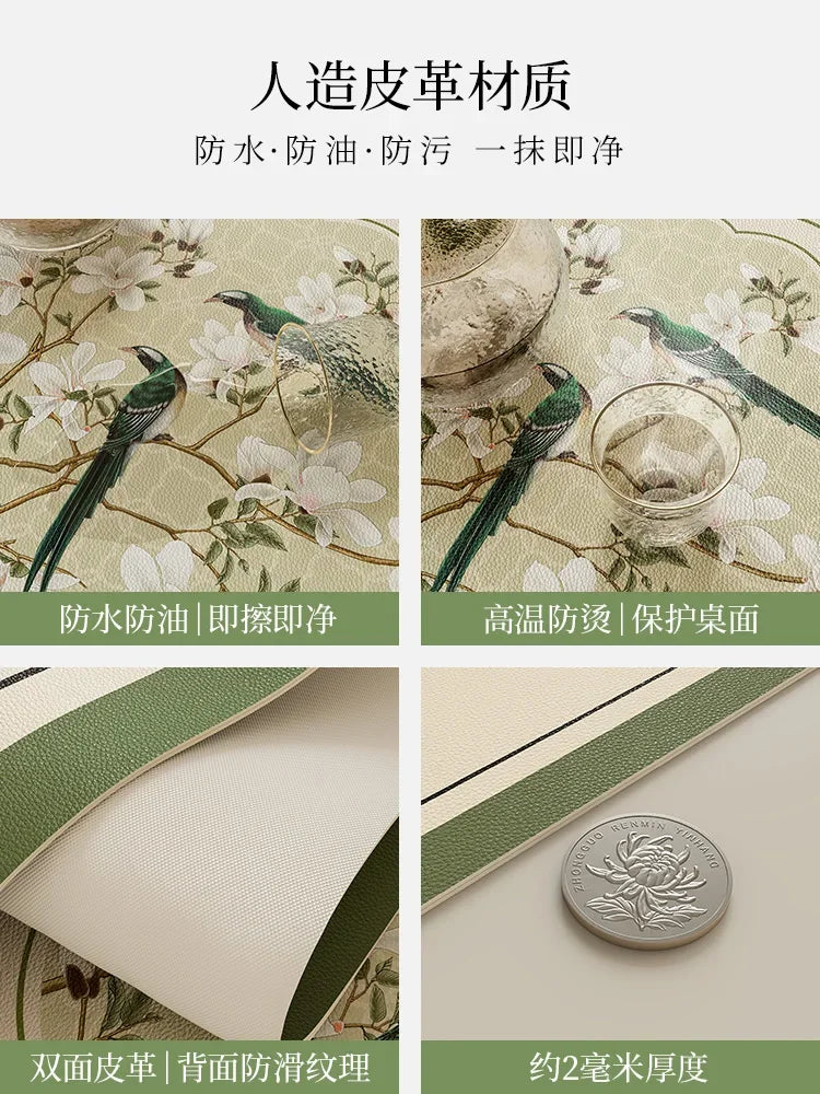 Chinese Side Cabinet Table Mat Waterproof Non-slip Porch Side Cabinet Washless and Easy To Care Non-slip Table Mat Oasis Select