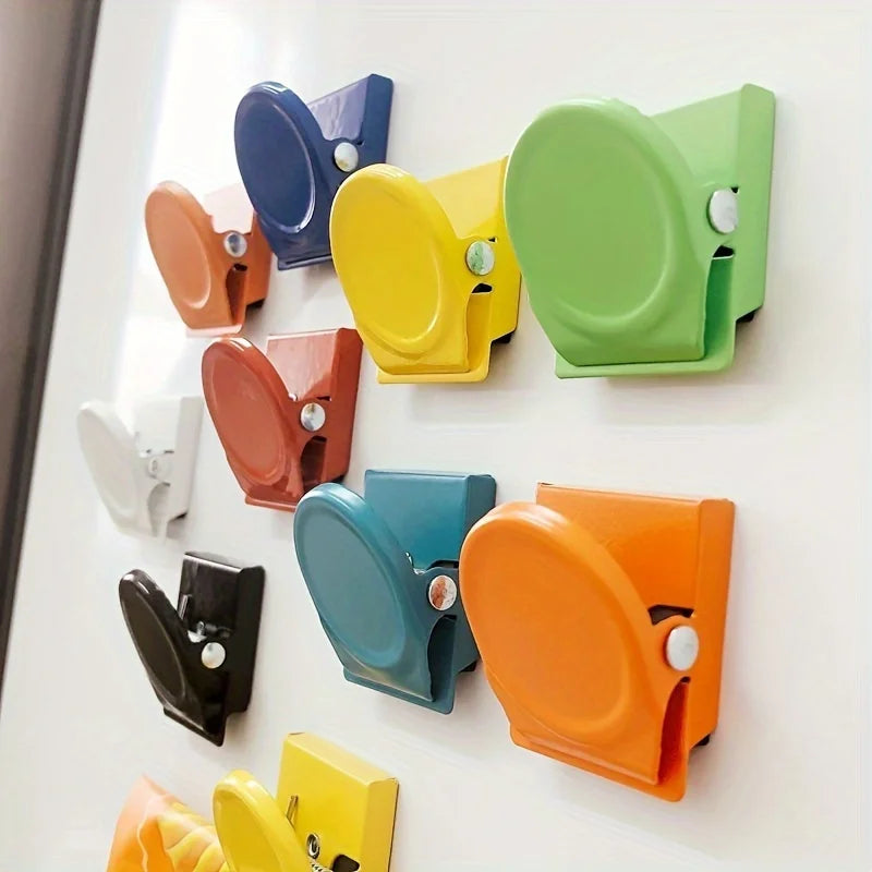 5pcs Magnetic Office& Refrigerator Clips- Colorful Multi-Use Document Organizer, Suitable for Home and Kitchen Oasis Select