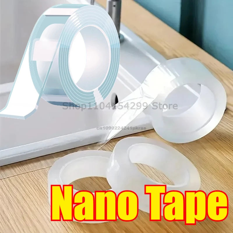 Nano Double Sided Adhesive Tape, 1mm Thick Upgraded Version with Grid, Multipurpose Waterproof No-Trace Tape - Other Material Oasis Select